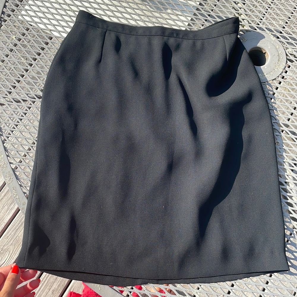 Agnès B. Silk black pencil skirt, vintage, size 38 (XS)